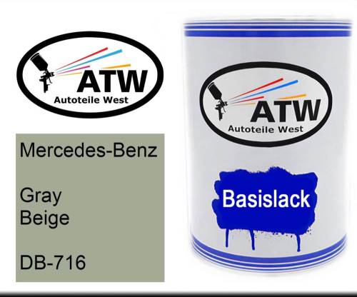 Mercedes-Benz, Gray Beige, DB-716: 500ml Lackdose, von ATW Autoteile West.